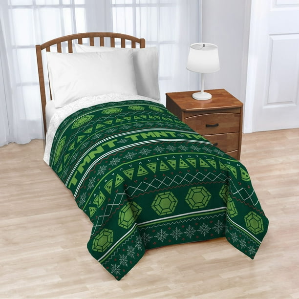 NEW Mink Sherpa Throw Blanket Turtles Nickelodeon 48*60in Kids
